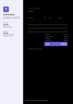 Sidebar template preview